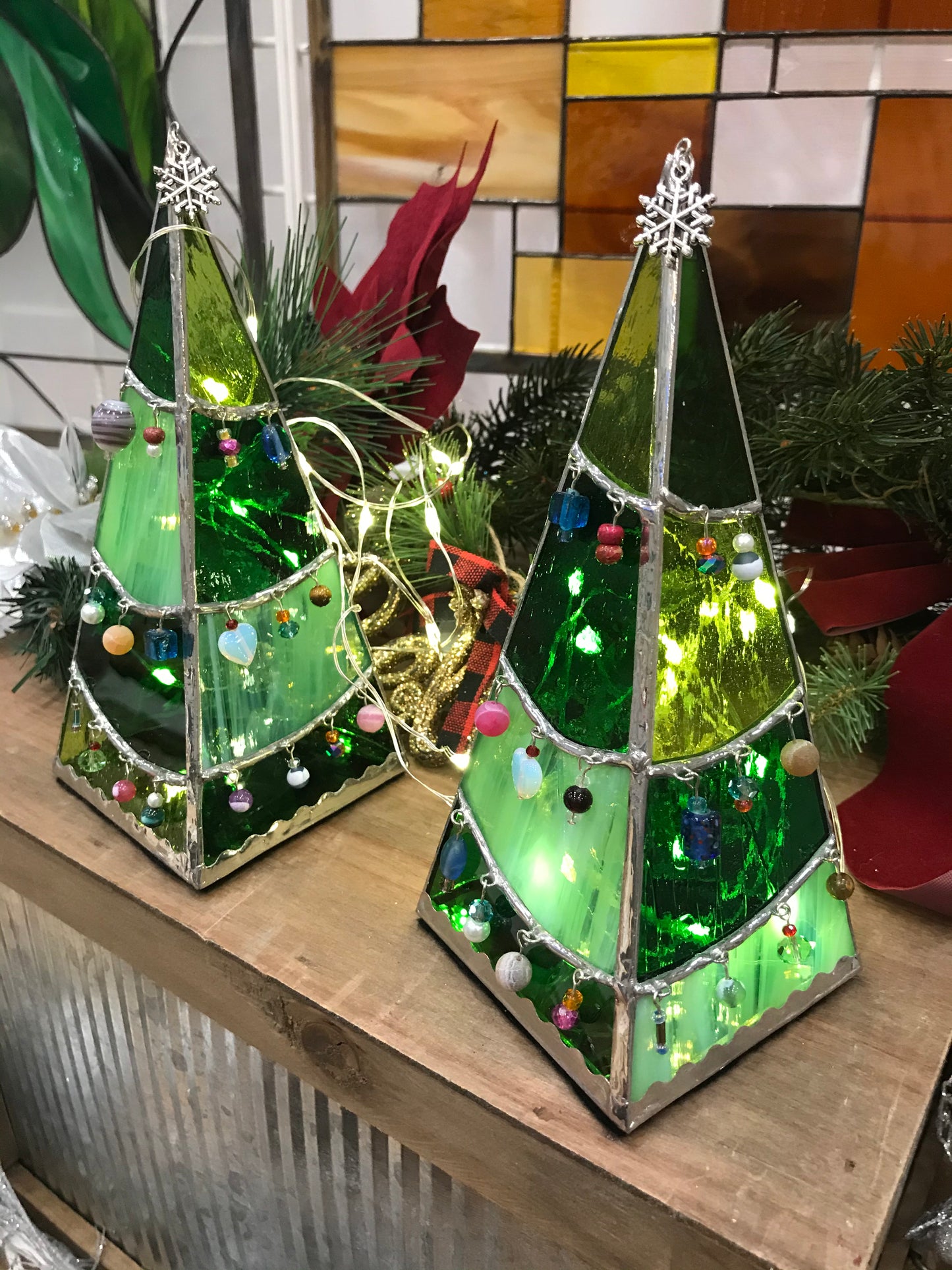 Green 3D Tea Light Christmas Tree